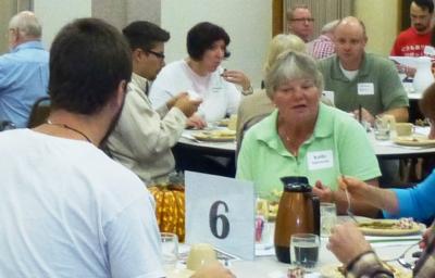 Members of a church in Saint Anthony engaged in a Respectful Conversation